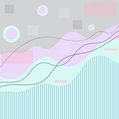 Grafikler, diyagramlar, paraboller, sunum için geometrik şekiller. Veri geçmişini analiz et. İş finans grafiği. Büyüme ve pazarlama şablonu.