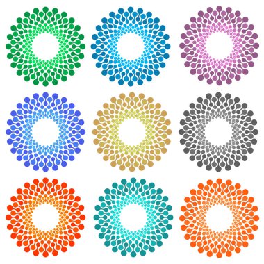 Vektör Metaball Bağlantı Noktası Ayarlandı. Molekül zinciri. Çember Şekiller. Soyut Geometrik Noktalar. Şekil, Etiket, Rozet, Poster, Web Tasarımı İçin Şekil Oluşturma.