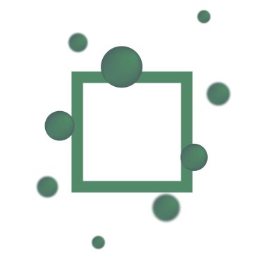 Cam morfizmi. Mesaj için yer aç, afiş. Şeffaflık etkisi. Harika bir başlık için. Cam morfizm çerçevesi. Yeşil küreler seti.