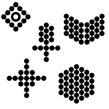 Vektör Metaball Bağlantı Noktası Ayarlandı. Molekül zinciri. Çember Şekiller. Soyut Geometrik Noktalar. Şekil, Etiket, Rozet, Poster, Web Tasarımı İçin Şekil Oluşturma.