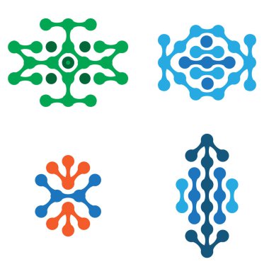 Vektör Metaball Bağlantı Noktası Ayarlandı. Molekül zinciri. Çember Şekiller. Soyut Geometrik Noktalar. Şekil, Etiket, Rozet, Poster, Web Tasarımı İçin Şekil Oluşturma.