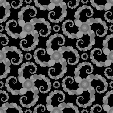 Meta topu Bağlantı Noktası Ayarla. Kusursuz Spiral Gri Molekül zinciri. Çember Şekiller. Soyut Geometrik Noktalar. Şekil, Etiket, Rozet, Poster, Web Tasarımı İçin Şekil Oluşturma.