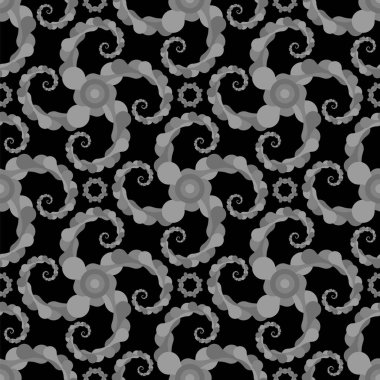 Vektör Meta Topu Bağlantı Noktası Ayarlandı. Kusursuz Spiral Gri Molekül zinciri. Çember Şekiller. Soyut Geometrik Noktalar. Şekil, Etiket, Rozet, Poster, Web Tasarımı İçin Şekil Oluşturma.