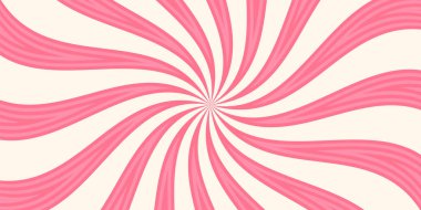 Şeker pembesi desenli. Tatlı girdap arka planı. Dondurma güneş patlaması dokusu. Çarpık pembe ışınlar. Renkli duvar kağıdı. Krem güneş ışığı tasarımı. Dönen çizgiler. Dönen çizgi film girdabı ya da girdabı.
