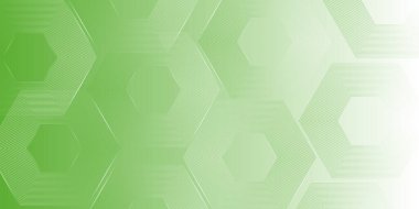 Soyut altıgen beyaz ve yeşil arkaplan. Pürüzsüz altıgen çizgisi arka plan, bulanık desen. Açık soluk doku.