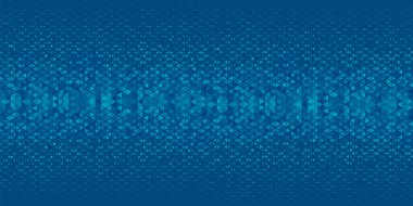 Vektör Yarım Tonlama üçgenleri soyut arkaplan. Mavi geometrik desen. Hippi moda baskısı. Geometrik şekil tasarımı. Sağlık, bilim ve tıp geçmişi.