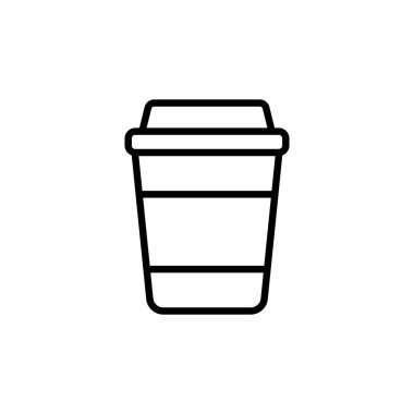 Tek kullanımlık fincan basit simge tasarımı