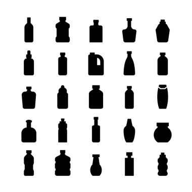 Şişe simgesi siyah. Şişe simgesi tasarımı