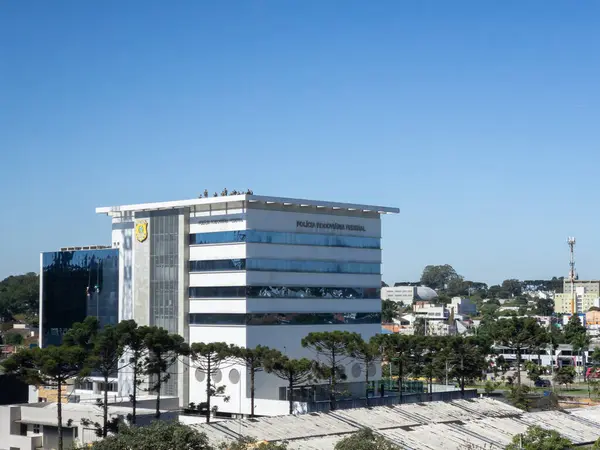 Curitiba, Paranoyak Brezilya. Nisan 22, 2024. Federal Otoyol Polisi Bölgesel Yönetimi Binası (Portekizce: Polcia Rodoviria Federal - PRF ).