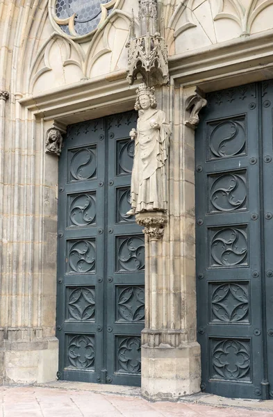 Porta Entrada Catedral Magdeburgo Saxónia Anhalt Alemanha — Fotografia de Stock