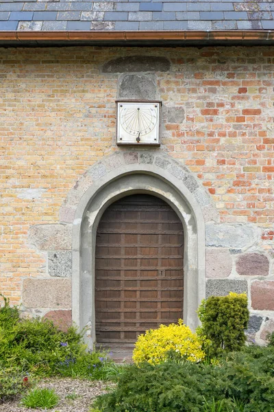 Entrance Village Church Steinbergkirche Schleswig Holstein Germany — Stock Photo, Image