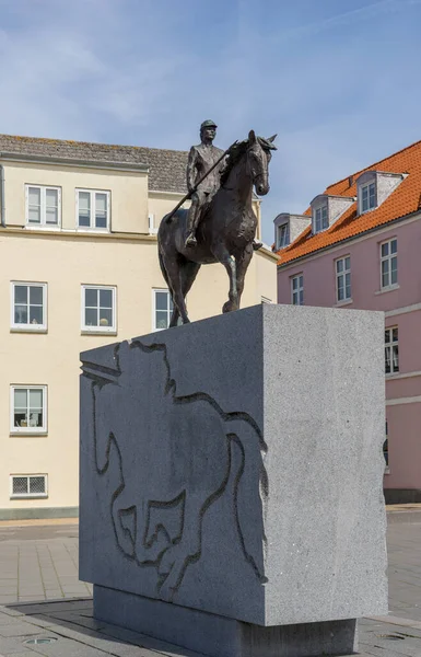 Ringreiter Statue Von Hans Par Sonderborg Dänemark — Stockfoto