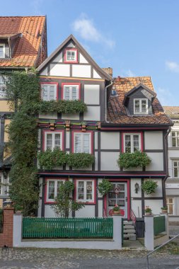Quedlinburg, Saksonya-Anhalt, Almanya 'da tarihi yarım ahşap ev