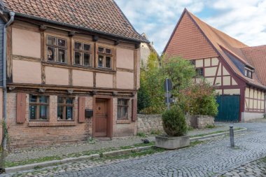 Quedlinburg, Saksonya-Anhalt, Almanya 'da tarihi yarım keresteli evler