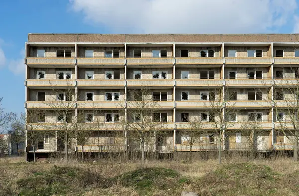 Stendal Saksonya Anhalt Almanya Terk Edilmiş Bir Apartman Bloğu — Stok fotoğraf