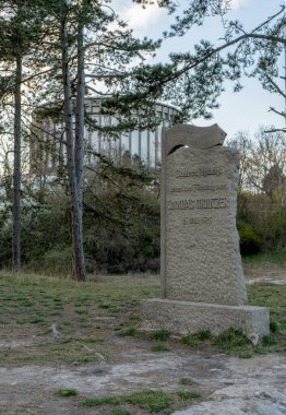 Panorama Müzesi ve Bad Frankenhausen, Thüringen, Almanya 'daki Beyaz Dağ Anıt Taşı' nda Thomas Mntzer liderliğindeki Özgürlük, Köylüler Savaşı, 15 Mayıs 1525