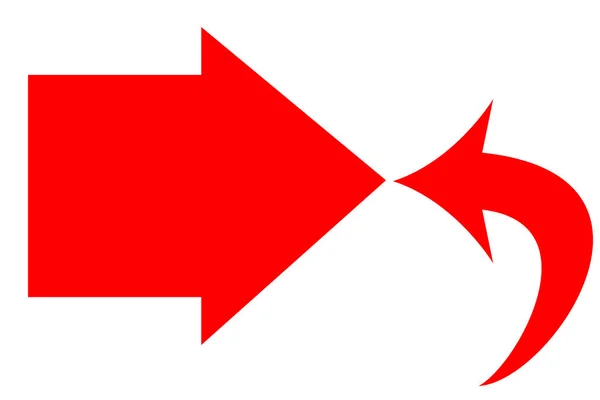 Icono Flecha Roja Azul Indicador Flecha Color Rojo Azul —  Fotos de Stock