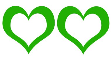 Kalpler düz simgeler. Kırmızı Kalp 'in beyaz arka plandaki sembolü, seni seviyorum. Aşk ve romantizm işareti.