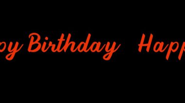 Renkli metin ile kutlama ve doğum günü konsepti İyi ki Doğdun Metin Animasyonu Beyaz Katı Renk ve Siyah Arkaplan, Şeffaf arkaplan, herhangi bir videoya koyması kolay. Doğum günü dileği için iyi