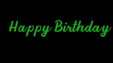 Renkli metin ile kutlama ve doğum günü konsepti İyi ki Doğdun Metin Animasyonu Beyaz Katı Renk ve Siyah Arkaplan, Şeffaf arkaplan, herhangi bir videoya koyması kolay. Doğum günü dileği için iyi