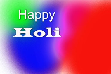Holi Renkli Gulal Festivali Mutlu Holi, Hintçe, festival kutlaması için renkli Holi metni, Hint Holi, çok renkli arka plan, karışık renkler, renk kombinasyonu 