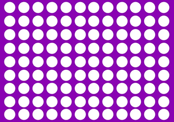 Eşit aralıklarla aralıklı mor arkaplanda beyaz benekli canlı, pürüzsüz bir desen. Bu göz alıcı tasarım tekstil, duvar kağıtları ve dijital arkaplanda kullanmak için mükemmeldir..