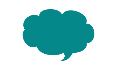 Deniz mavisi arkaplanındaki konuşma balonu. Basit ve modern çizgi roman tarzı sohbet veya mesaj balonu, dijital iletişim, diyalog, mesajlaşma uygulamaları, çizgi romanlar ve sosyal medya içeriği için mükemmel.