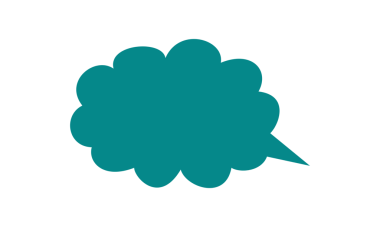 Deniz mavisi arkaplanındaki konuşma balonu. Basit ve modern çizgi roman tarzı sohbet veya mesaj balonu, dijital iletişim, diyalog, mesajlaşma uygulamaları, çizgi romanlar ve sosyal medya içeriği için mükemmel.