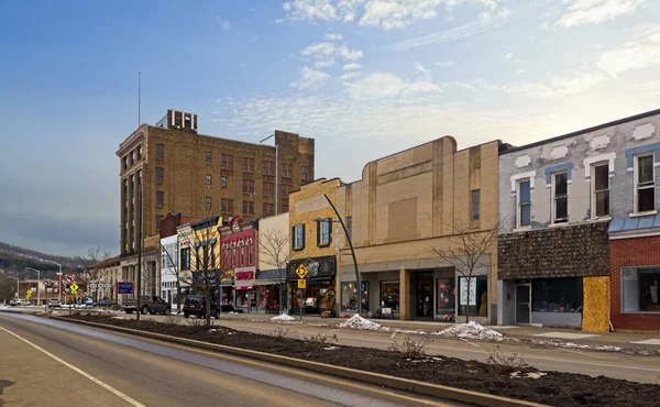 Olean Usa January 2023 Facades Storefronts North Union Western New — Stock Photo, Image