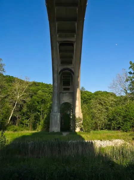 Droga Ohio Łuki Mostu Bezpośrednio Nad Głową Cuyahoga Valley National — Zdjęcie stockowe