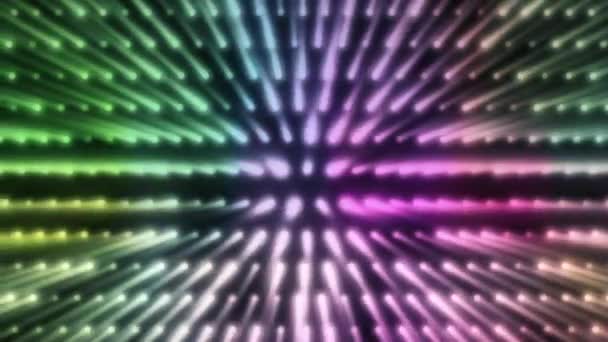 Sistema Bokeh Móvil Colorido Con Haces Luz Difuminados Suaves Dinámicos — Vídeo de stock