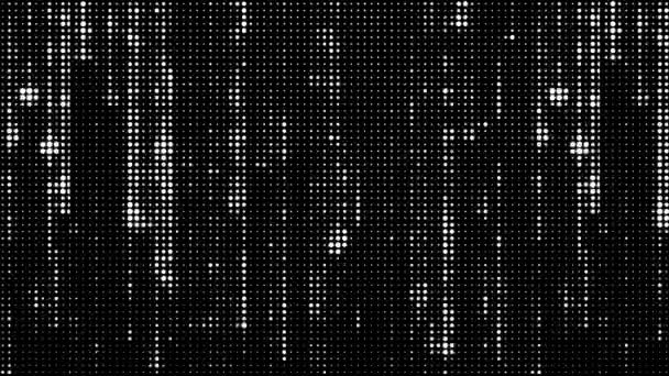 Συναυλία Στοιχείο Αφηρημένο Φόντο Στιλβωμένο Στυλιζαρισμένο Βρέχει Pixels Πίνακα Led — Αρχείο Βίντεο