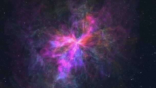 Spiral Galaksi Destansı Uzay Evreni Arka Planı Sinema Samanyolu Sahnesi — Stok video