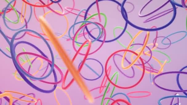 Kolorowe Kręgi Obracające Się Tło Ruchu Dynamiczny Abstrakcyjny Animacji Pętli — Wideo stockowe