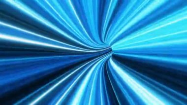 Soyut Mavi Lazer Tüneli, 3D Yüksek Hızda Çarpıştırıcı Parlayan neon ışınları ile Arka plan, yüksek teknoloji döngü hareketi arka plan