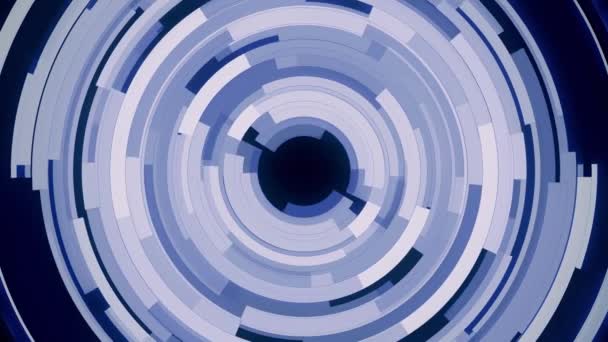 Interface Forme Circulaire Tournante Futuriste Bleue Technologie Abstraite Engrenages Numériques — Video