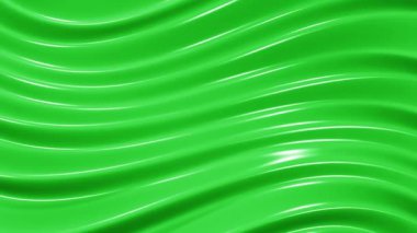 3 boyutlu yeşil animasyon, sıvı parlak porselen arka plan, yaratıcı konsept için parlak temiz iş dokusu, 4k yaratıcı fütüristik dalgalar, kusursuz döngü