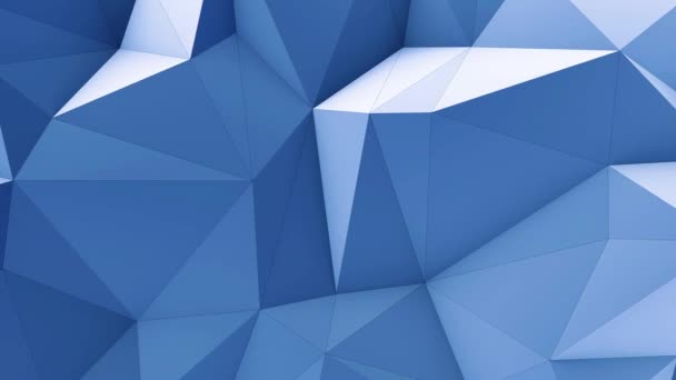 Geometric Blue Origami Elegance Light Low Poly Abstract Animation Modern — Stock Video