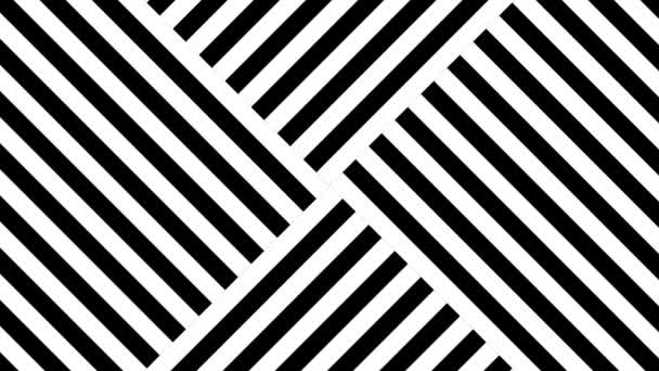 Abstract Background Geometric Ornamental Monochrome Pattern Style Crossed Lines Timeless — Stock Video
