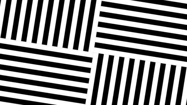 Abstract Background Rotating Geometric Monochrome Pattern Style Crossed Lines Timeless — Stock Video