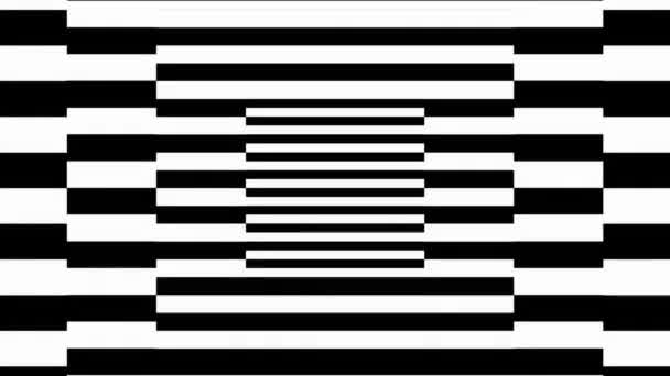 Abstract Background Monochrome Stripes Geometric Elegance Seamless Loop Video Mesmerizing — Stock Video