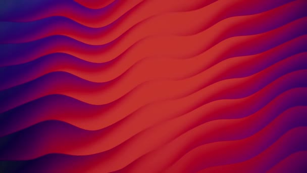 Onde Gradiente Rosso Viola Astratte Vibranti Sfondo Fresco Animato Progetto — Video Stock