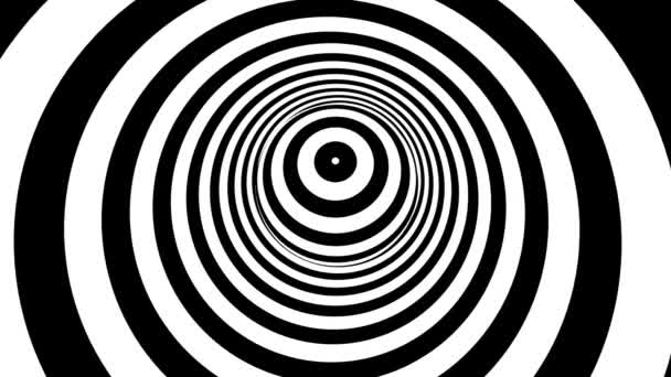 Art Hypnotic Monochrome Stripes Seamless Loop Footage Ιδανικό Για Εκδηλώσεις — Αρχείο Βίντεο