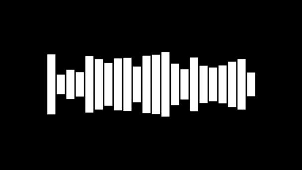 Equalizador Áudio Mínimo Moderno Equalizador Branco Compacto Gravação Voz Sinal — Vídeo de Stock