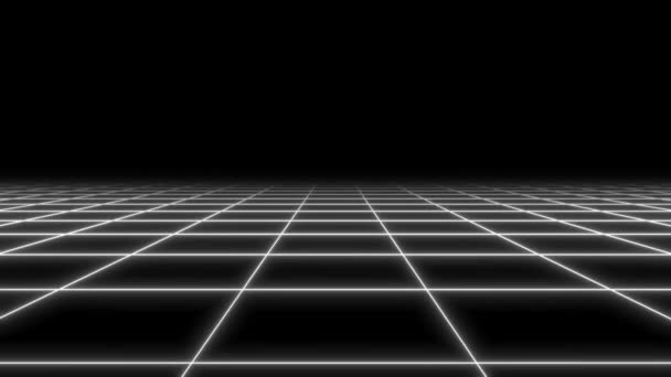 Parallax Retro Abstract Motion Background Loop Inspirado Pela Década 1980 — Vídeo de Stock