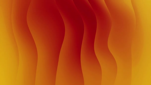Abstracto Ondulado Naranja Rojo Color Líquido Abstracto Fondo Colorido Fluido Video de stock