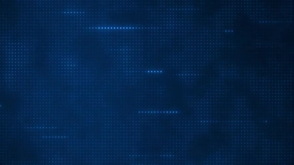 Fondo Tecnología Big Data Azul Oscuro Abstracto Animado Movimiento Del Video de stock