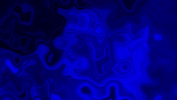 Blue Marble Liquid Animation Swirling Fluid Art Smooth Marble Texture Stok Rekaman Bebas Royalti