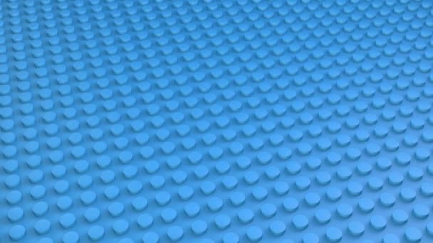 Niebieska Zabawka Konstrukcja Cegły Geometryczne Obracające Się Tło Nowoczesna Animacja — Wideo stockowe