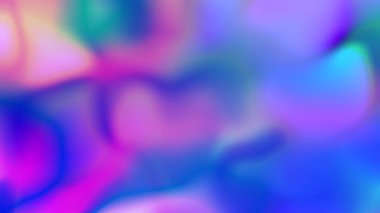 Canlı Soyut Renk Girdapları Mavi, Pembe ve Yeşil - Hayali Holografik Gradyan Hareket Arkaplanı Şaşırtıcı 4K Renkli Animasyon Döngüsünde Yaratıcı Değişken Dalgalar